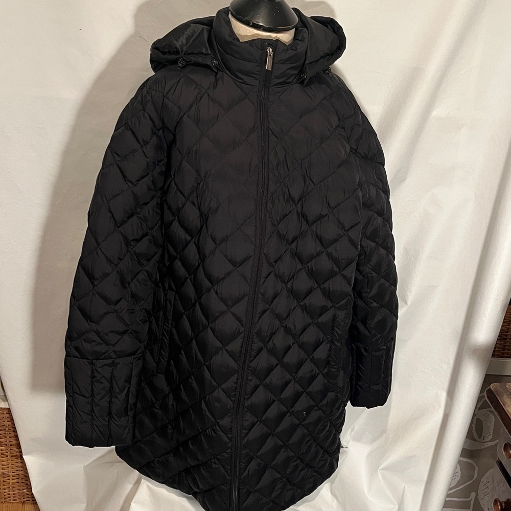 Lands End Women's Down Hooded Quilted Jacket
